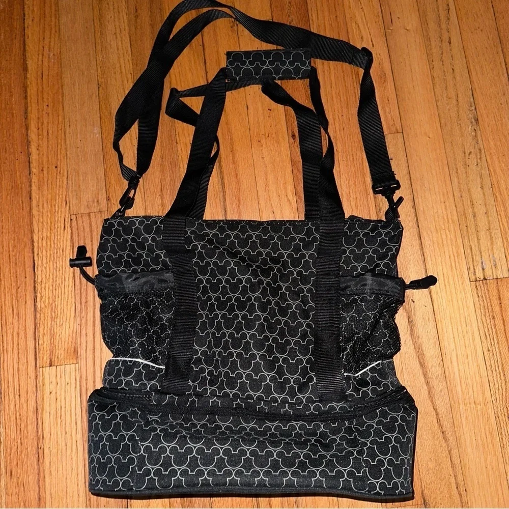 Disney Black Baby Bag with White Accents NWOT